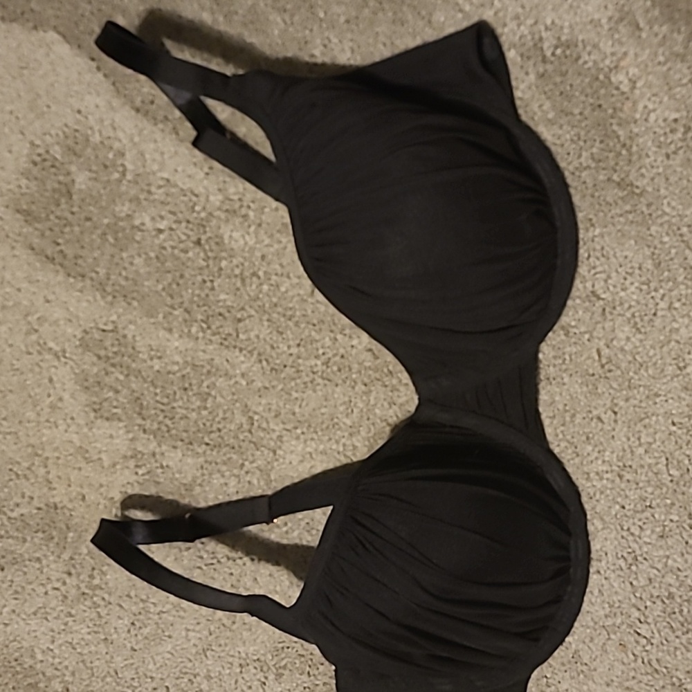 Gathered Mesh Balconette Bra